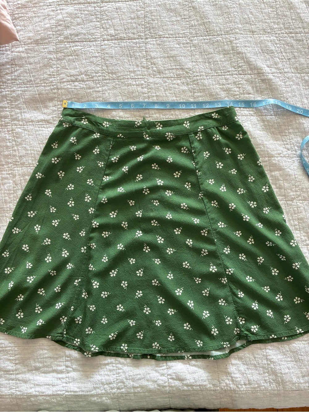 Marine Layer Green Floral Skater Skirt